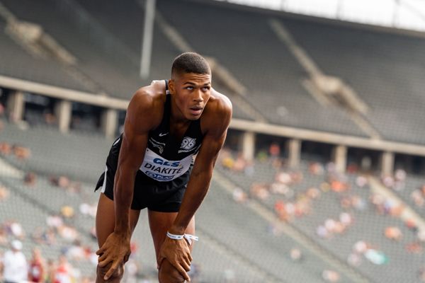 Malik Diakite (Hannover 96) waehrend der deutschen Leichtathletik-Meisterschaften im Olympiastadion am 25.06.2022 in Berlin